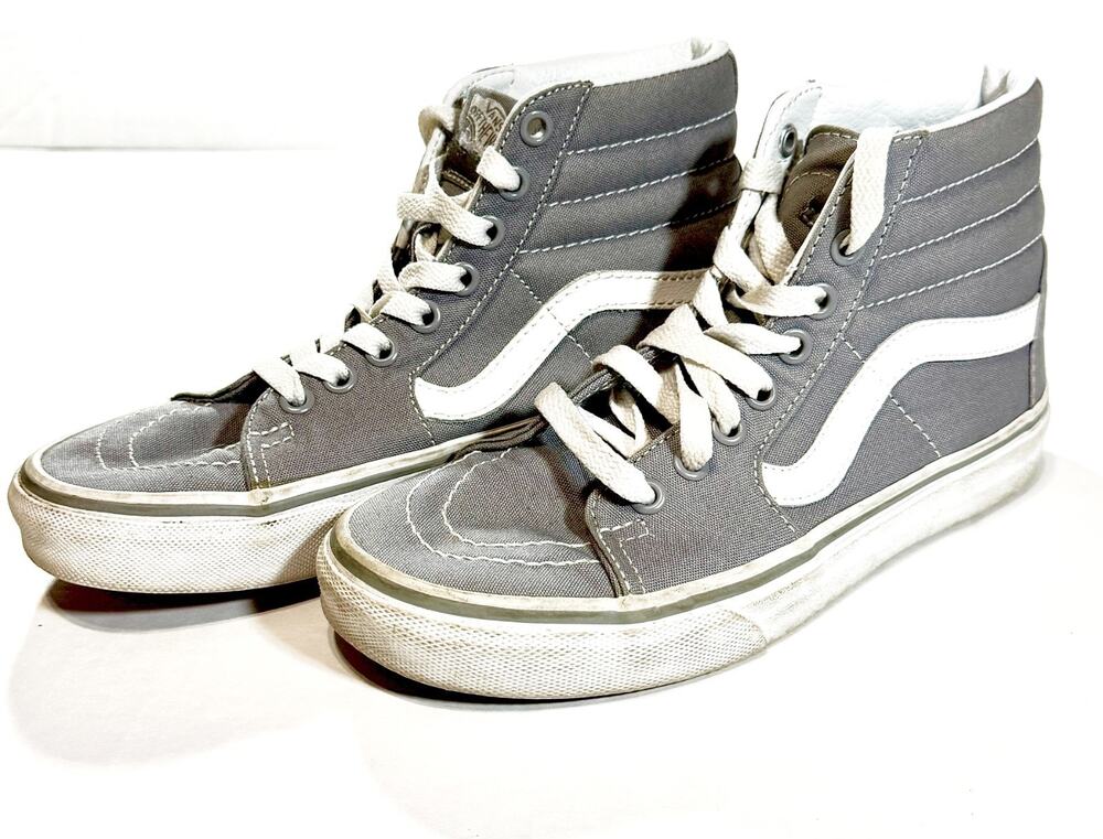 Vans High Top Lace up Unisex Sneakers 5.5W 4Men Grey/White